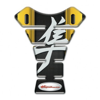 Suzuki Tank Protector Black Yellow Design Hayabusa Style 