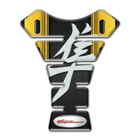 Suzuki Tank Protector Black Yellow Design Hayabusa Style 