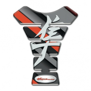 Suzuki Tank Protector Gray Orange Diagonal decoration Hayabusa Model 