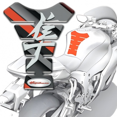 Suzuki Tank Protector Gray Orange Diagonal decoration Hayabusa Model 