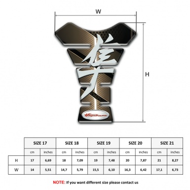 Suzuki Tank Guard Pads Bronze Design hayabusa Model 