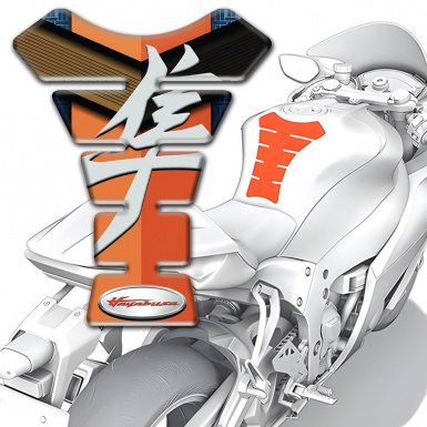 Suzuki Tank Pad Protector Orange Base Motive hayabusa Style 