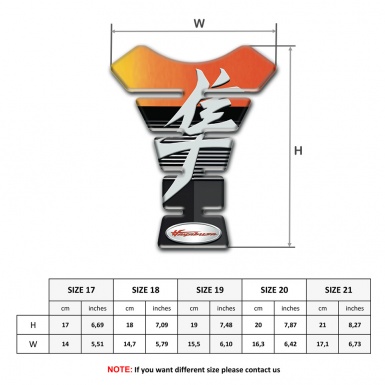 Suzuki Tank Protector Black Orange Decoration Background hayabusa Model 