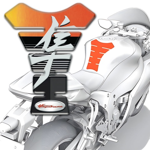 Suzuki Tank Protector Black Orange Decoration Background hayabusa Model 
