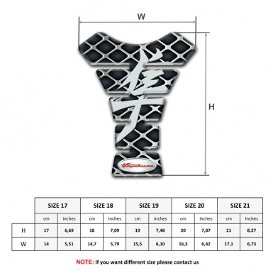 Suzuki Tank Pad Protector large Mesh Design Hayabusa Style 