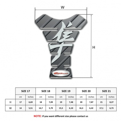 Suzuki Tank Pad Protector Gray Stylish Base Hayabusa Style 