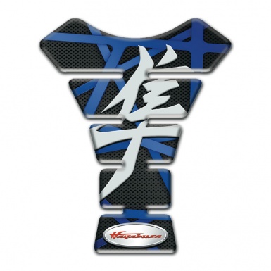 Suzuki Tank Pad Motorbike Black with BlueStripes Base hayabusa Model