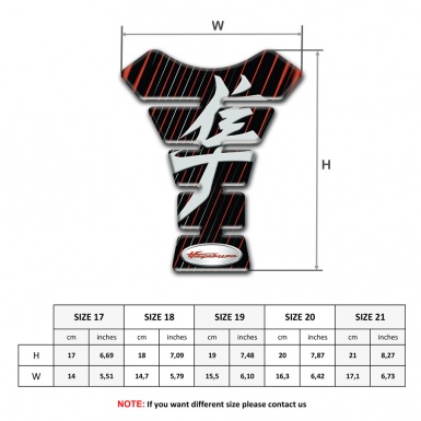 Suzuki Tank Protector Silicone Sticker High-Quality Hayabusa Style 