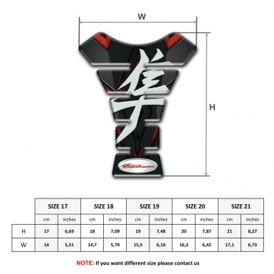 Suzuki Tank Fuse Hayabusa Silicone Sticker 