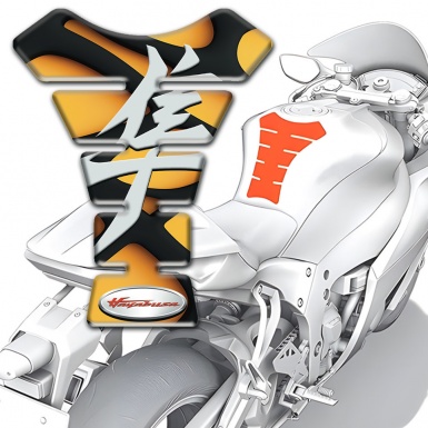 Suzuki Tank Protector Yellow Black Figures Base Hayabusa edition 