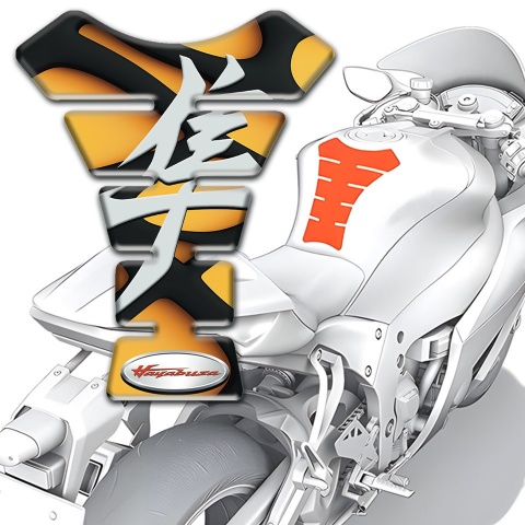 Suzuki Tank Protector Yellow Black Figures Base Hayabusa edition 