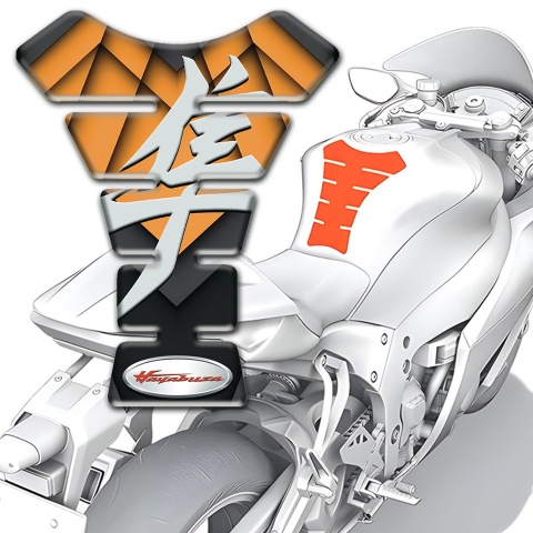 Suzuki Tank Pad Protector Orange Black Design Hayabusa Edition 