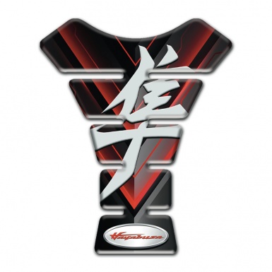 Suzuki Tank Pad Motorbike Black Base with Stylish Red Decoration Hayabusa Edition 