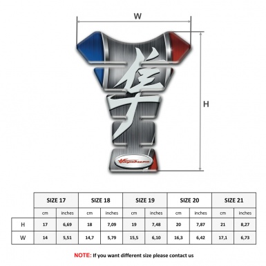 Suzuki Tank Guard Pads Matte Gray Motive hayabusa edition 