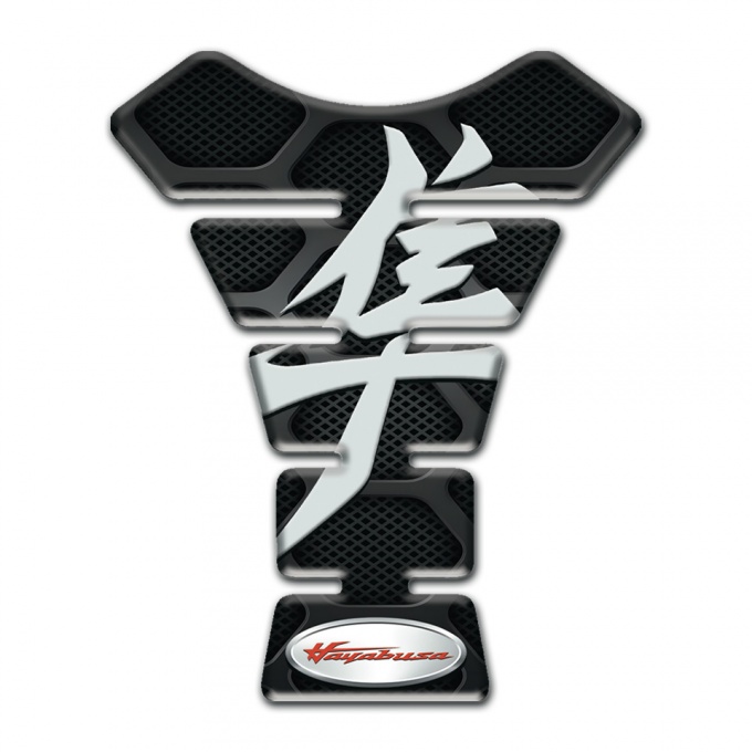 Suzuki Tank Pad Protector Black Base with Gray Patterns Base Hayabusa Style 