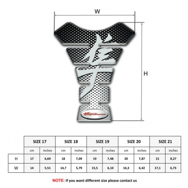 Suzuki Tank Pad Motorbike Silver Black Decoration Base hayabusa Edition 