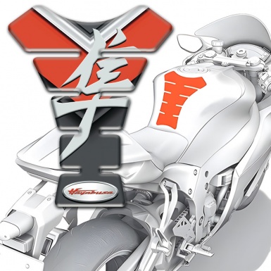Suzuki Tank Pad Protector Orange Gray Background Hayabusa Edition 