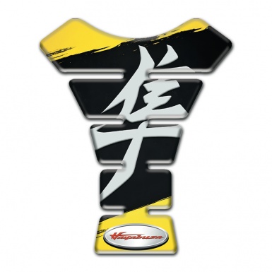 Suzuki Tank Pad Motorbike Black Yellow painting Base Hayabusa Edition 