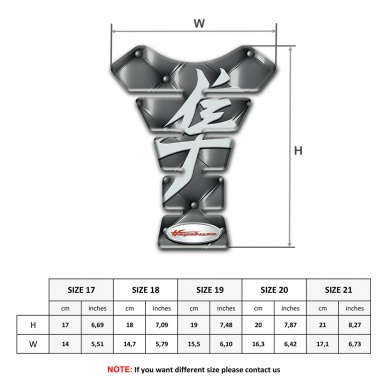 Suzuki Tank Protector Gray Leather Effect Haayabusa Edition 