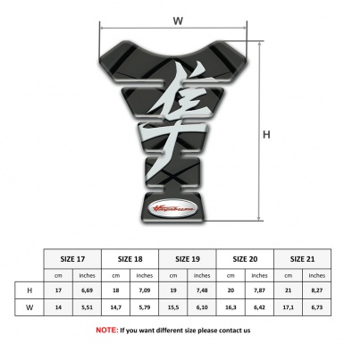 Suzuki Tank Pad Protector Hayabusa Model Silicone Sticker 