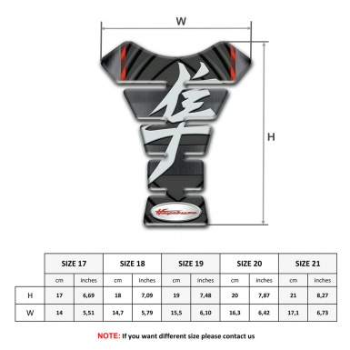 Suzuki Tank Fuse High-Quality Anti Slip Sticker hayabusa Style 