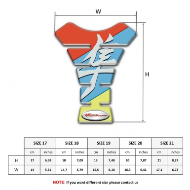 Suzuki Tank Pad Motorbike Fresh Colors Background Hayabusa edition 