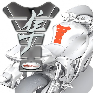 Suzuki Tank Protector Gray with White Stripes Designn hayabusa Edition 