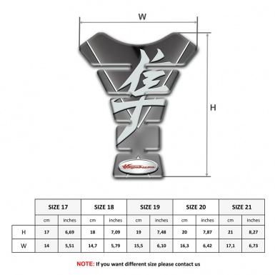 Suzuki Tank Protector Gray with White Stripes Designn hayabusa Edition 