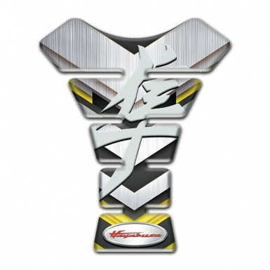 Suzuki Tank Guard Pads Silver Yelloe Design Hayabusa Edition