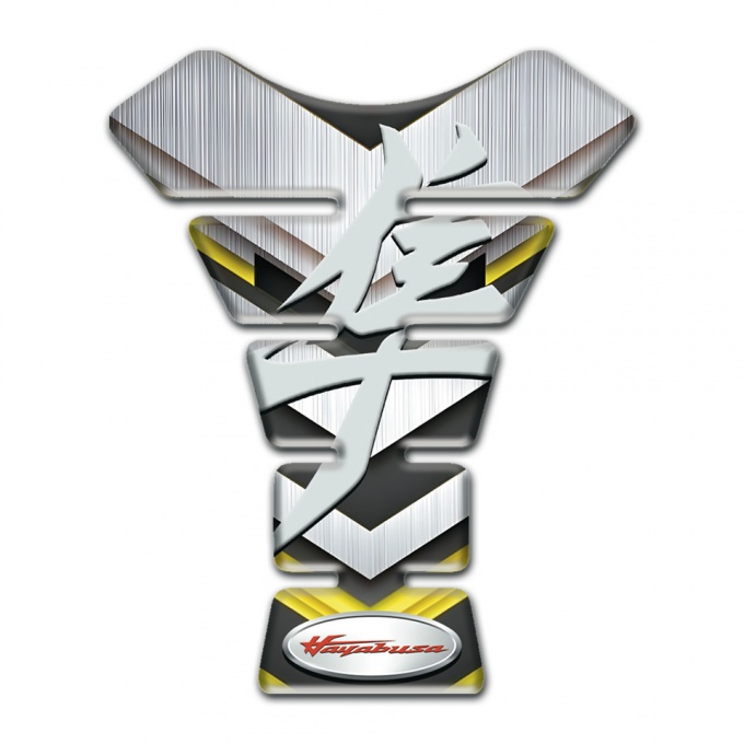 Suzuki Tank Guard Pads Silver Yelloe Design Hayabusa Edition