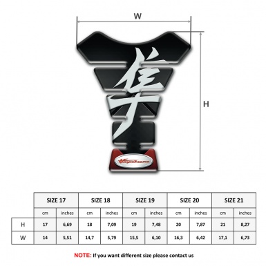Suzuki Tank Pad Protector Dark Base Design Hayabusa Style 