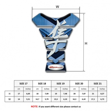 Suzuki Tank Pad Motorbike Navy Blue Decoration Hayabusa Edition 