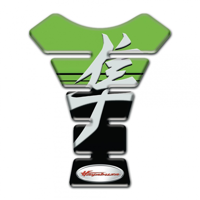 Suzuki Tank Protector Green Black halves Design Hayabusa edition 