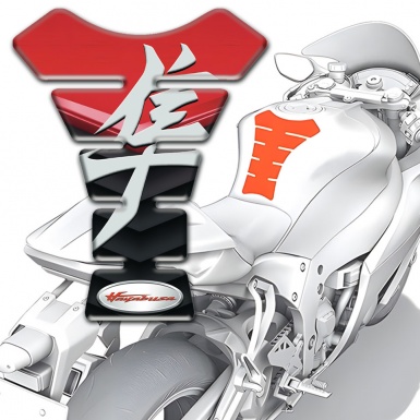 Suzuki Tank Fuse Motorcycle Silicone Sticker Hayabusa edition 