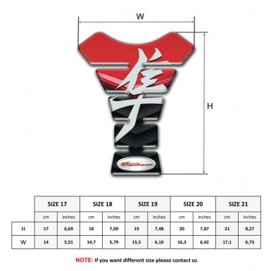 Suzuki Tank Fuse Motorcycle Silicone Sticker Hayabusa edition 