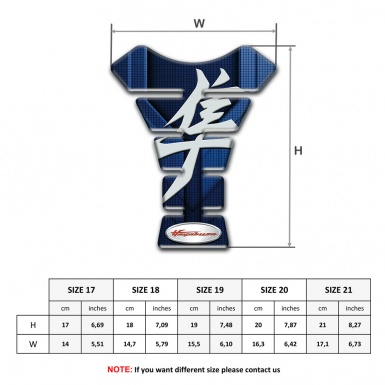 Suzuki Tank Protector Blue Base decoration Hayabusa Edition 