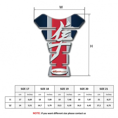 Suzuki Tank Fuse Stylish Anti Slip Sticker hayabusa Edition 