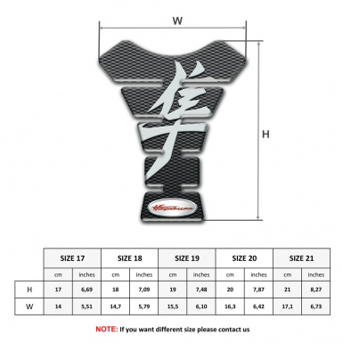Suzuki  Tank Pad Protector Hayabusa Version Merging Gray Black Base 