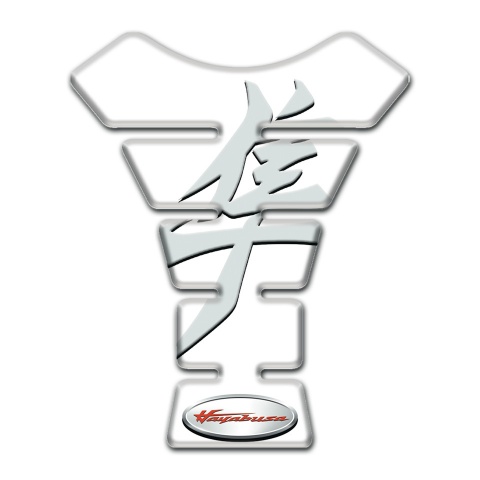 Suzuki Tank Pad Motorbike White Design Hayabusa Version 