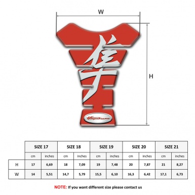 Suzuki Tank Guard Pads Red Design Hayabusa Version 