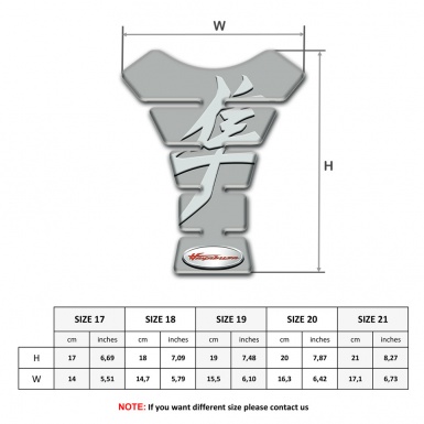 Suzuki Tank Pad Motorbike Gray Design Hayabusa Version 