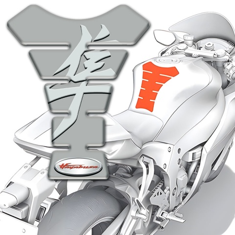 Suzuki Tank Pad Motorbike Gray Design Hayabusa Version 