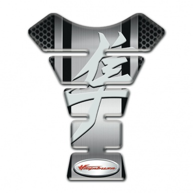 Suzuki Tank Guard Pads Central Chromed Panel Design Hayabusa Version 