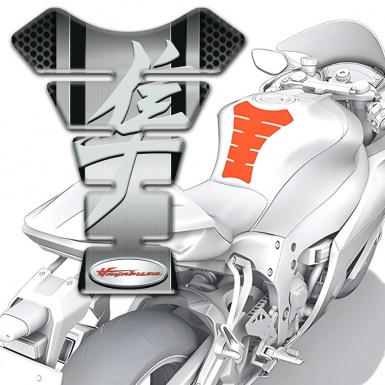 Suzuki Tank Guard Pads Central Chromed Panel Design Hayabusa Version 