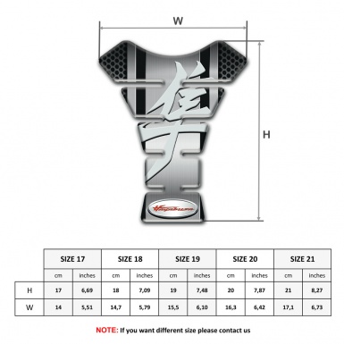 Suzuki Tank Guard Pads Central Chromed Panel Design Hayabusa Version 