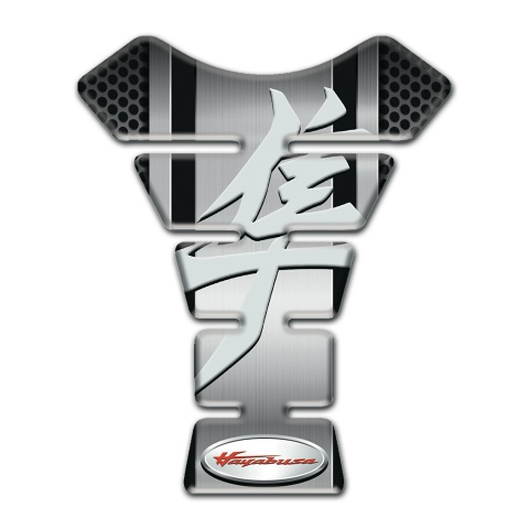 Suzuki Tank Guard Pads Central Chromed Panel Design Hayabusa Version 