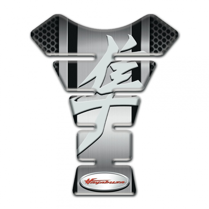 Suzuki Tank Guard Pads Central Chromed Panel Design Hayabusa Version 