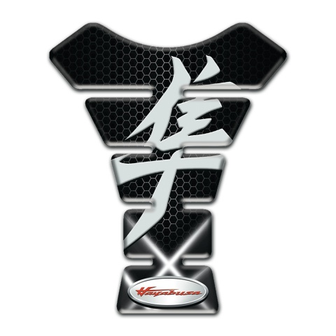 Suzuki Tank Guard Pads Crossed White Lights Design hayabusa Model 