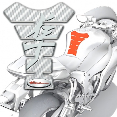 Suzuki Tank Pad Protector White Carbon hayabusa Style 