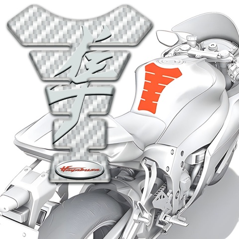 Suzuki Tank Pad Protector White Carbon hayabusa Style 